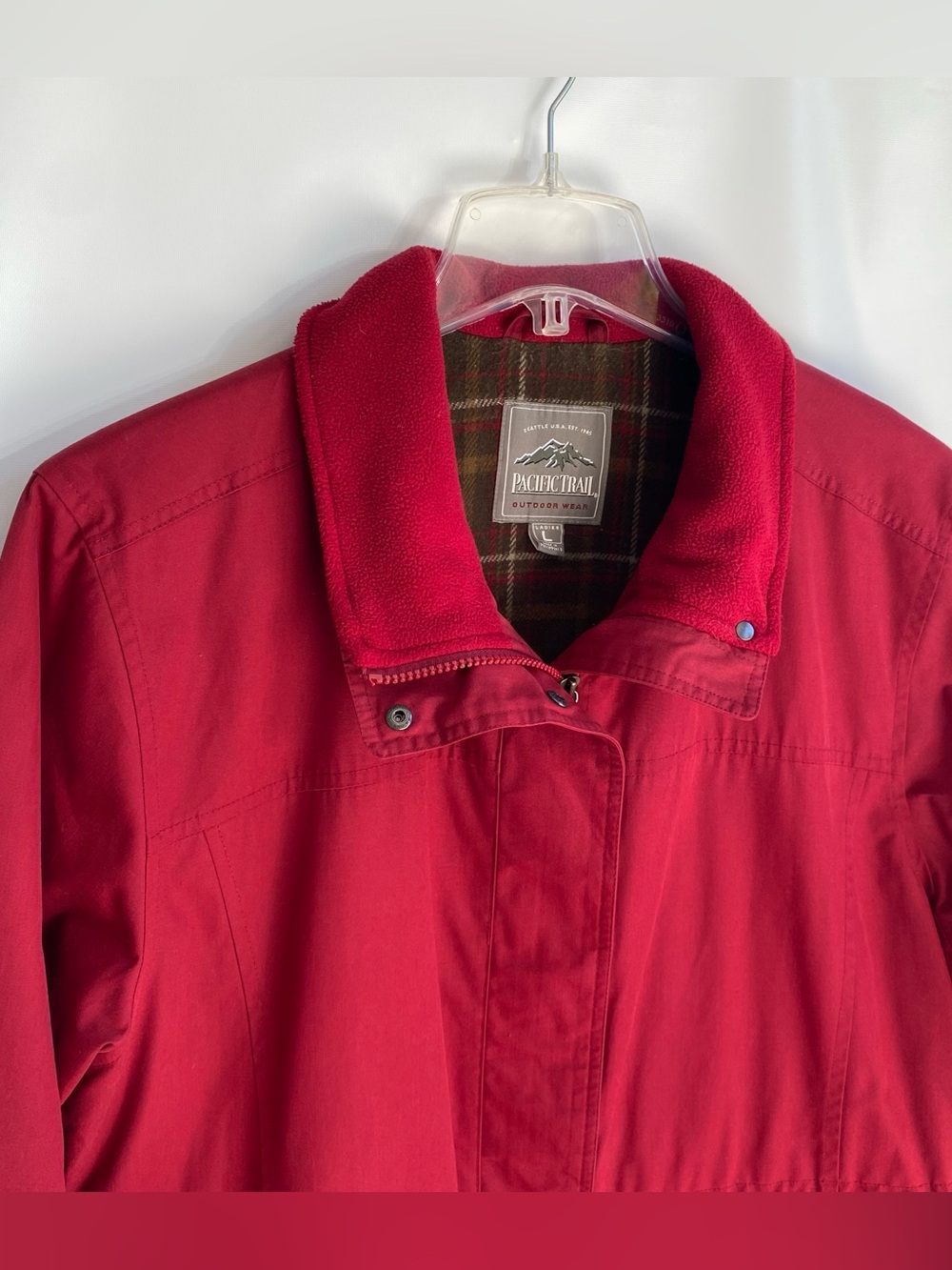 Ladies Pacific Trail red barn coat chore jacket fall winter layering utility L - Picture 5 of 9
